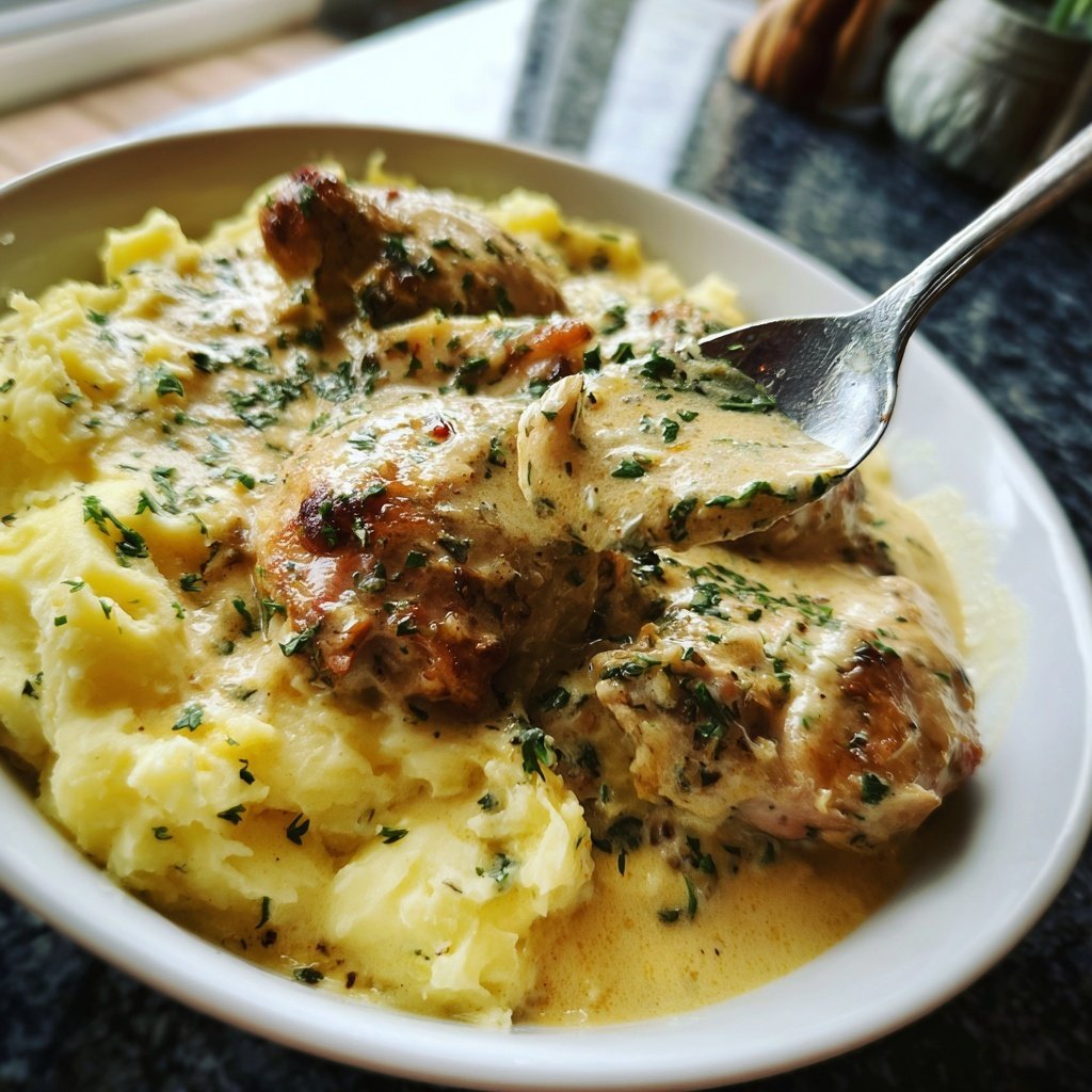 Hausmannskost Cremiges Hähnchen mit Kartoffelpüree