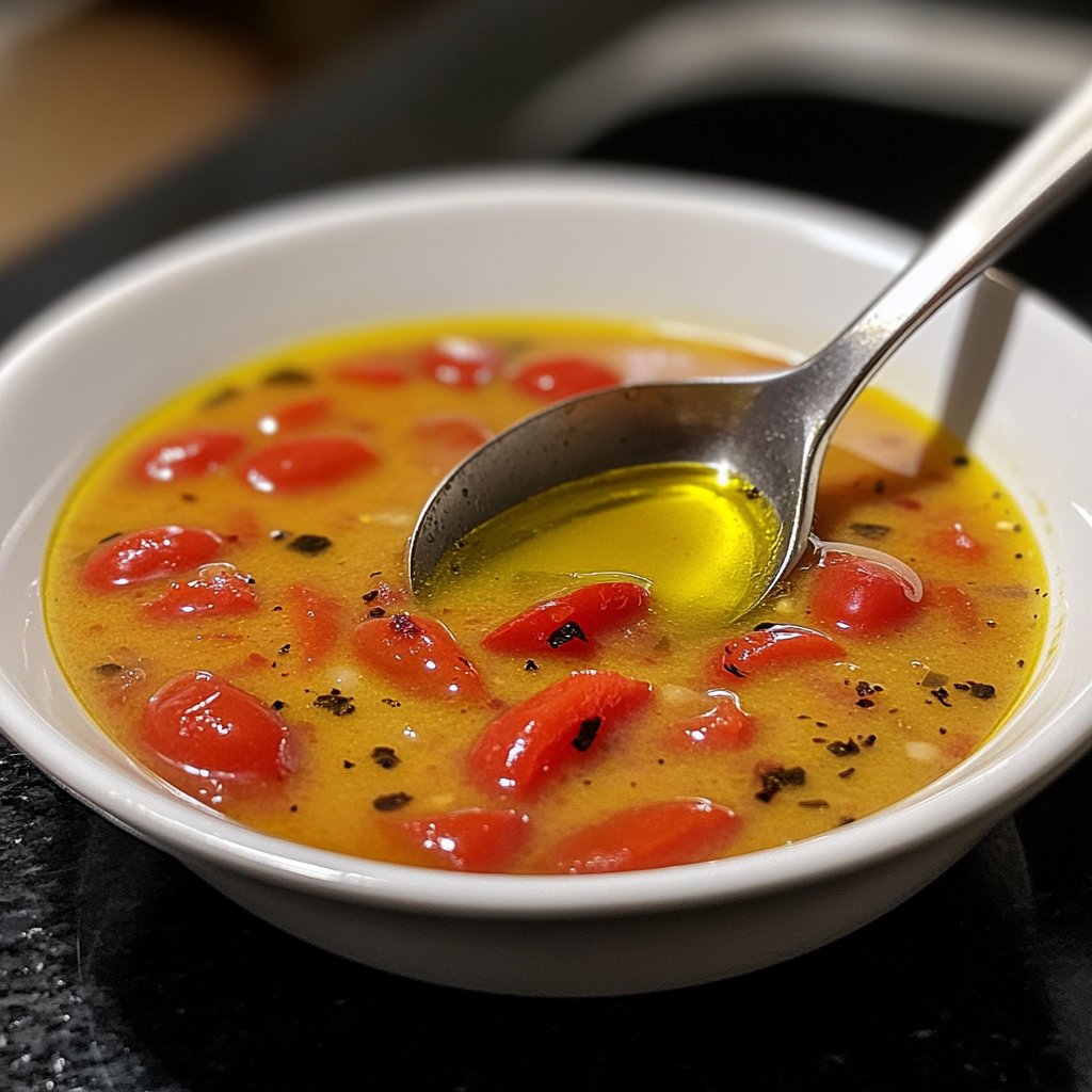 Tomatensuppe mit Olivenöl