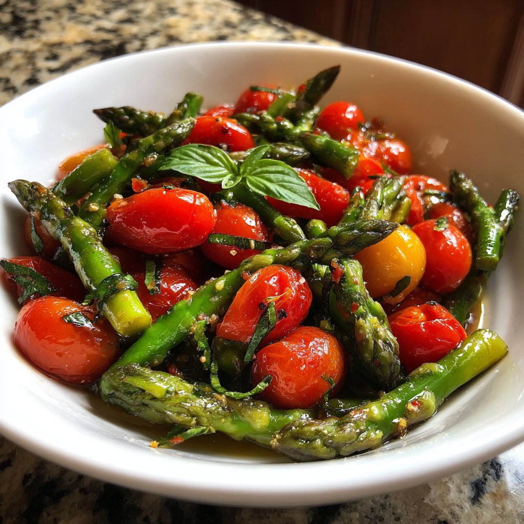 Grüner Spargel Mit Tomaten