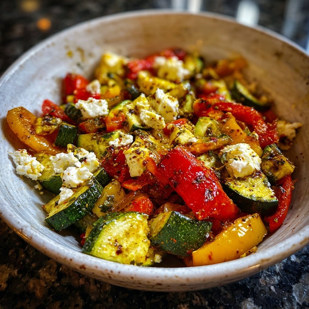 Gesund & Leicht Mediterrane Gemüsepfanne mit Feta