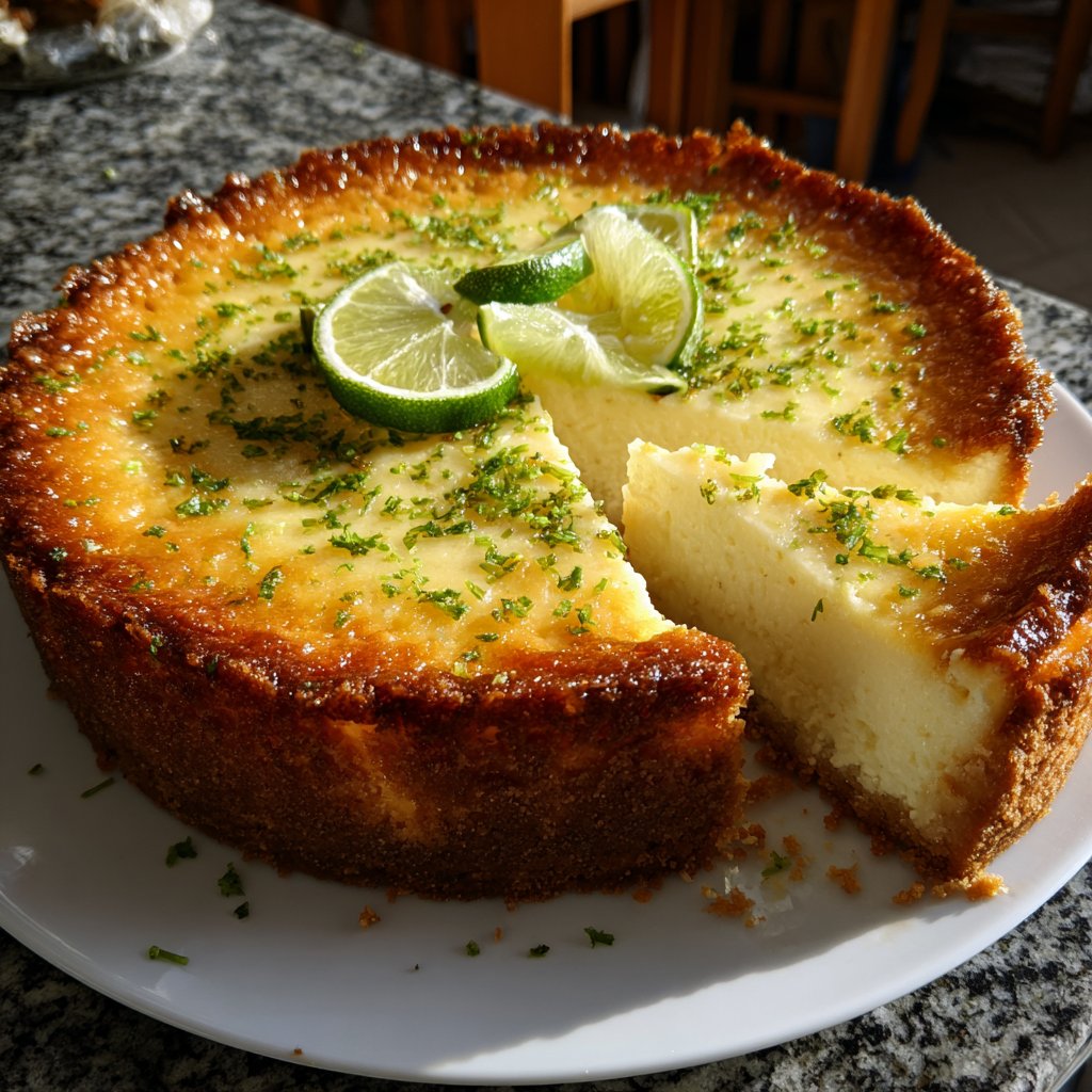 Käsekuchen mit Quark und Limette