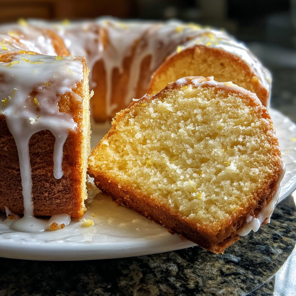 Zitronenkuchen mit Zitronenquark