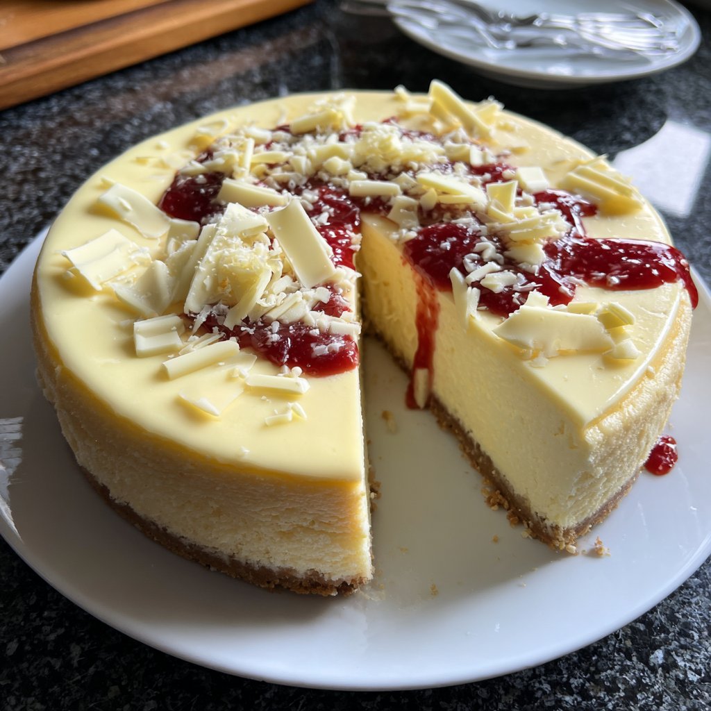 Cheesecake mit weißer Schokolade