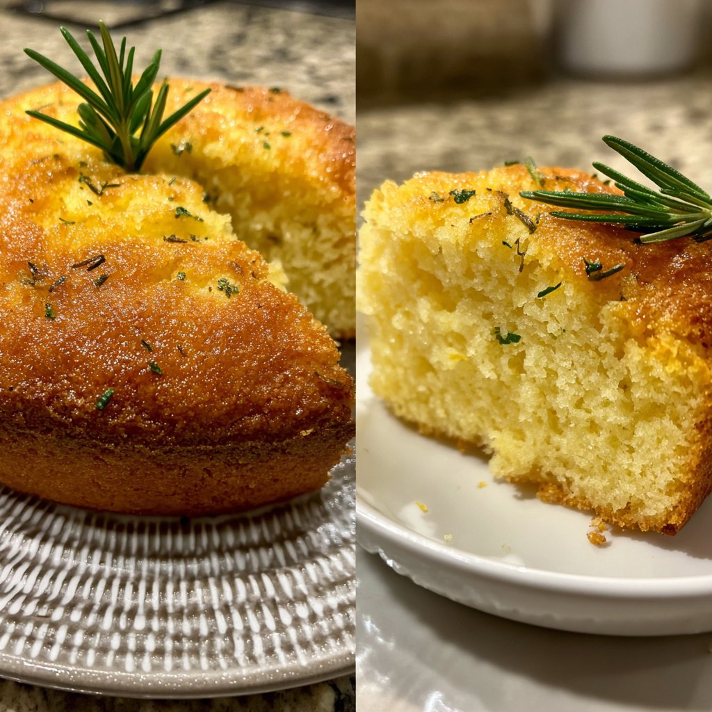 Zitronenkuchen mit Rosmarin