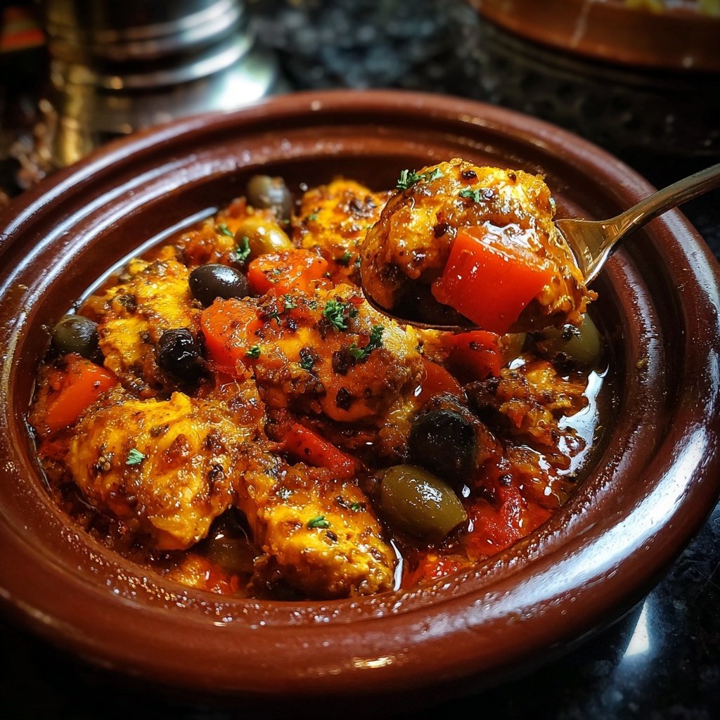 Internationale Küche Marokkanisches Hähnchen-Tagine