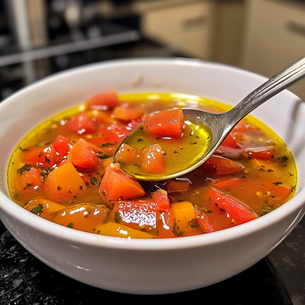 Tomatensuppe mit Olivenöl