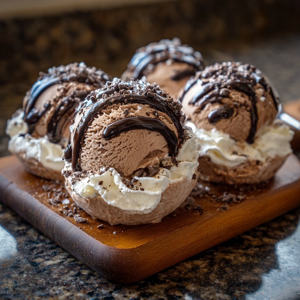Schokoladen Eis Mit Sahne Selbstgemacht