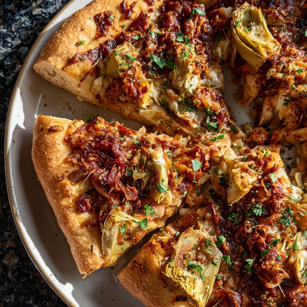 Pizza mit Artischocken