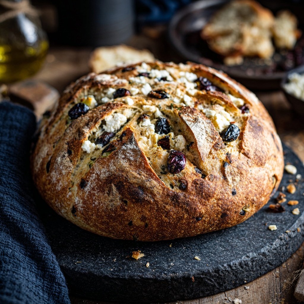 Zupfbrot Mit Oliven Und Feta