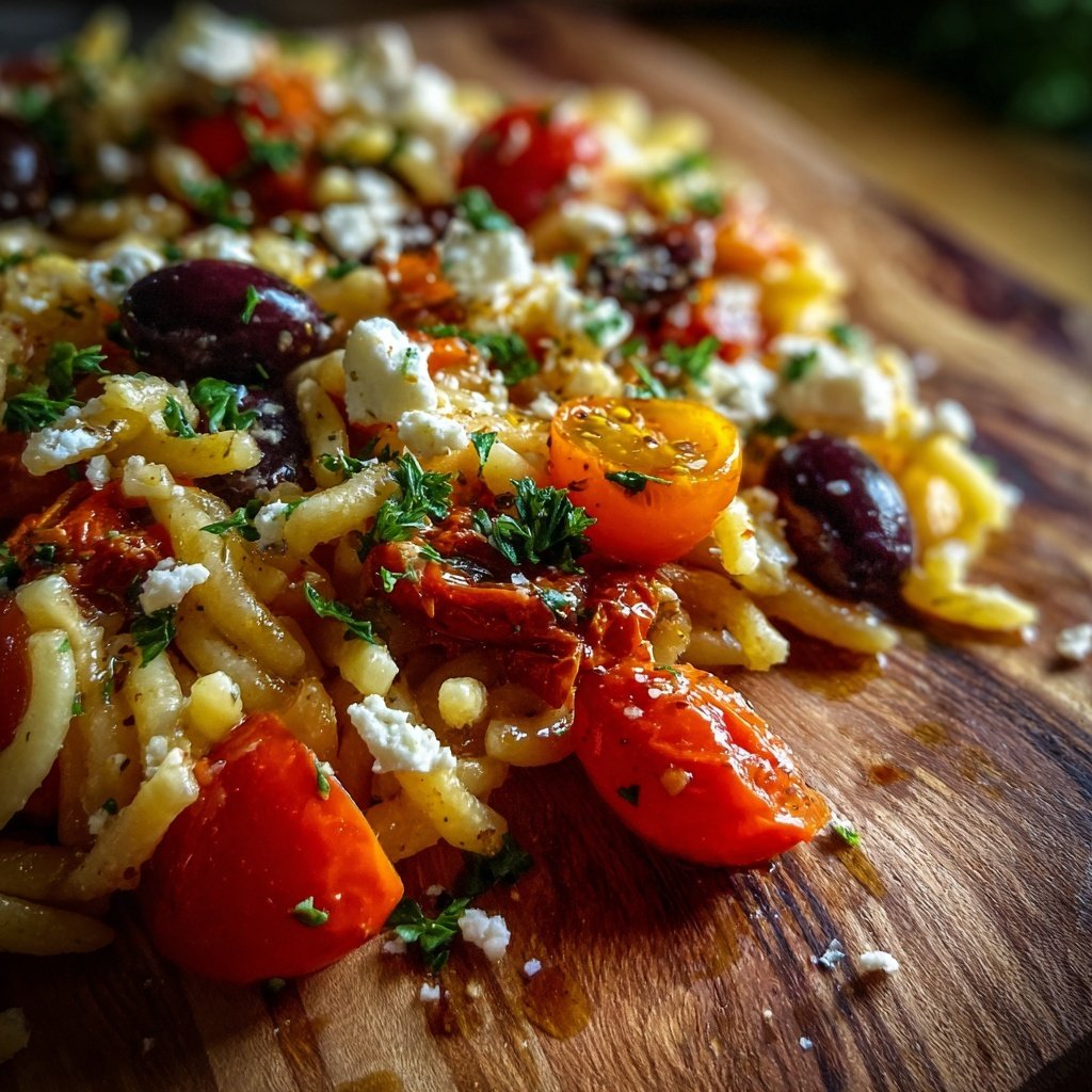 Mediterraner Nudelsalat Mit Getrockneten Tomaten