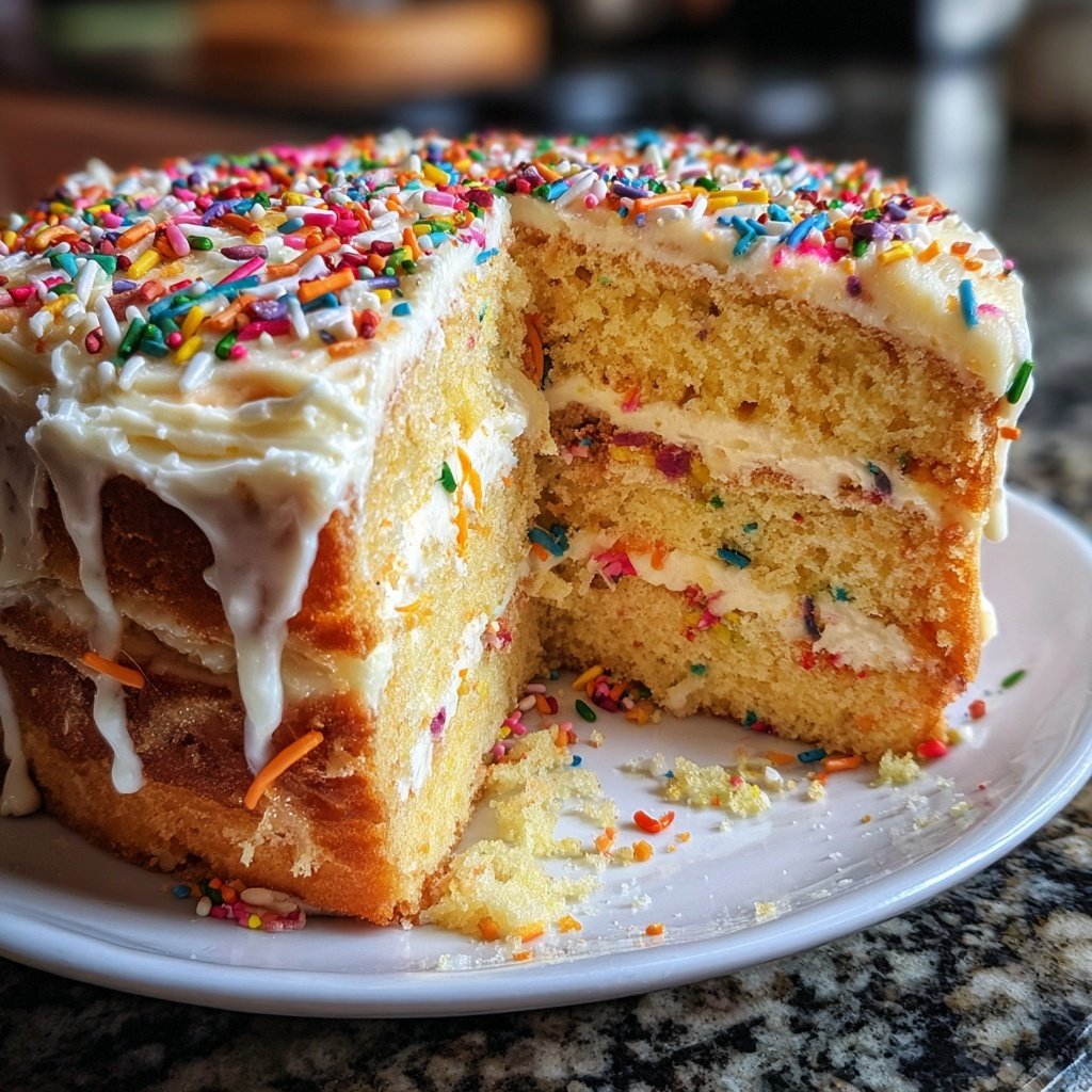 Geburtstagskuchen mit Streuseln