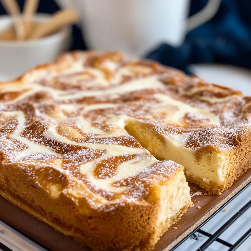 Zimtschneckenkuchen ohne Hefe vom Blech