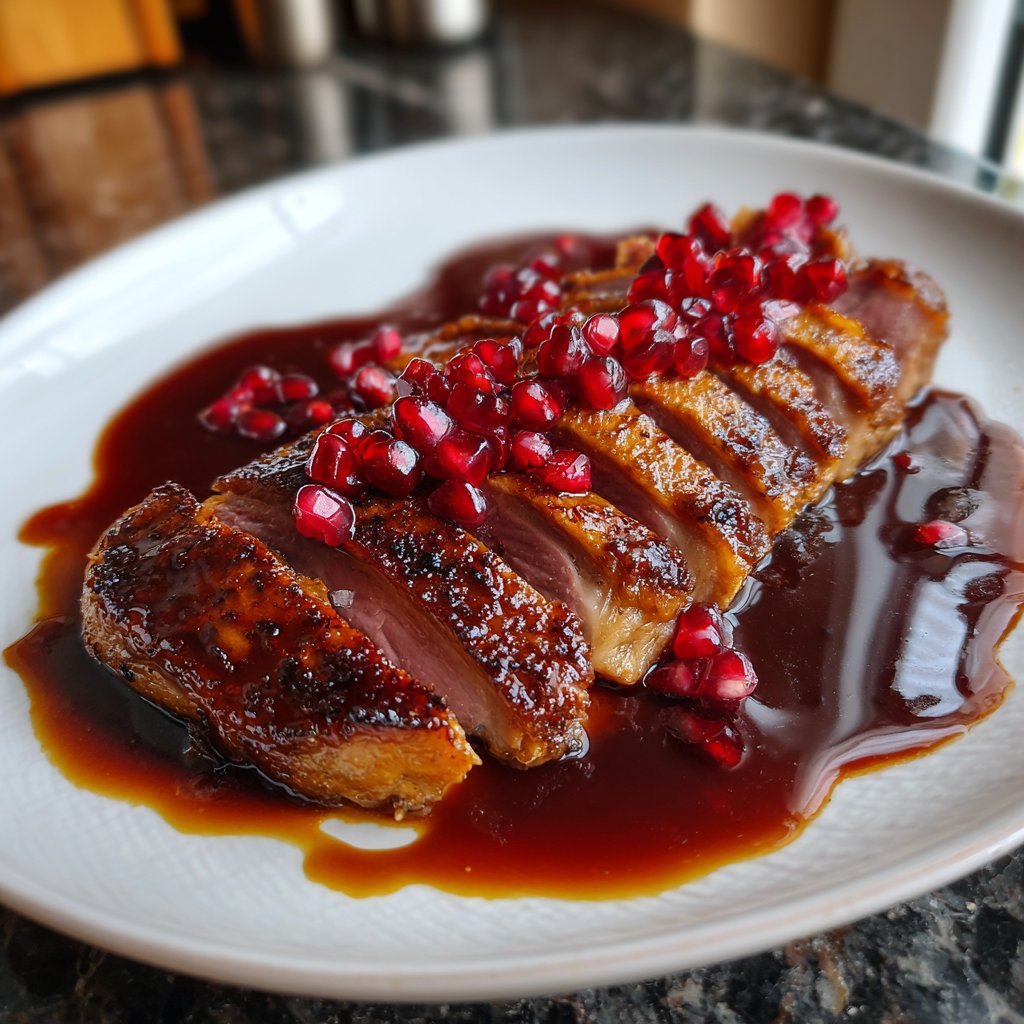 Entenbrust mit Granatapfeljus